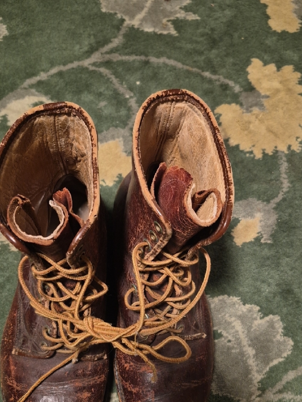Men's Rustic Brown Leather Lace-Up Work Boots - Picture 5 of 12